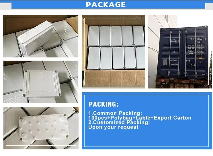 IP65 100*100*70mm ABS Plastic Waterproof Junction Box Customized Outdoor Electrical Connection Box Cable Branch Case Junction Box Manufacture